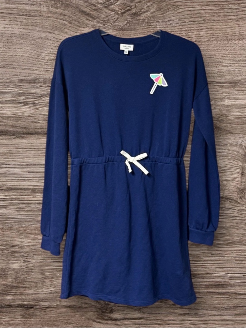 NWT L/S Cabana by Crown & Ivy Swim Coverup Sweatshop Dress SZ XL Navy